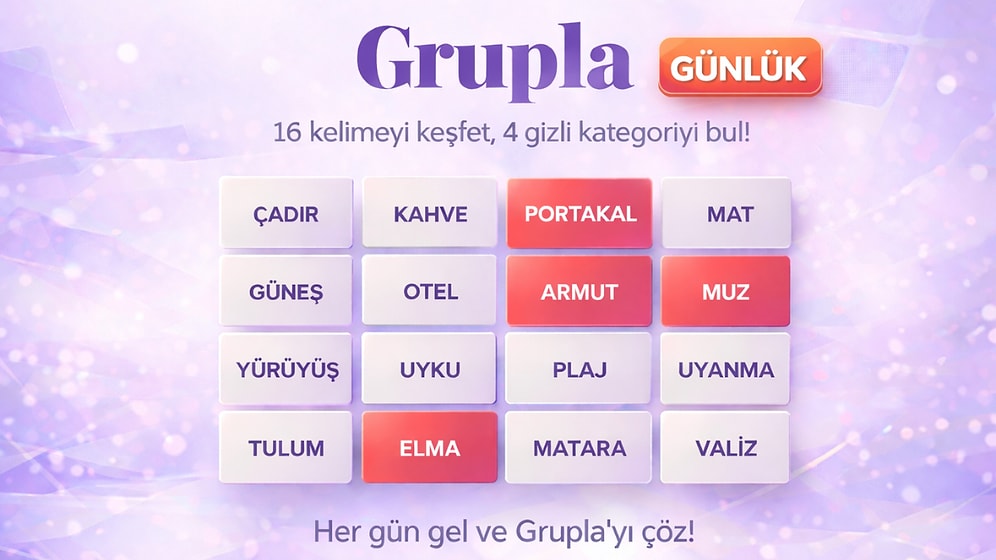 Her gün gel, Grupla'yı Onedio'da Çöz!
