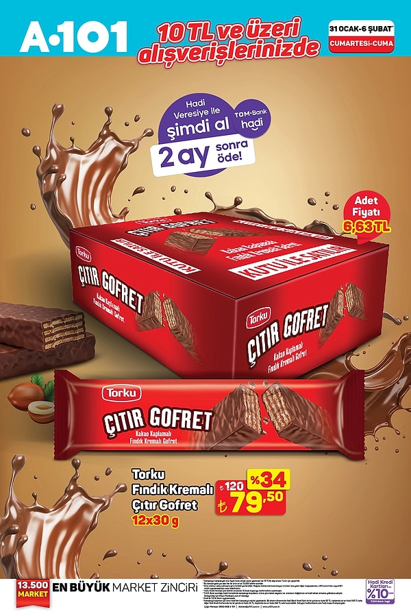 10 TL ve üzeri alışverişlerde;