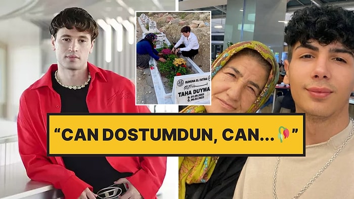 Hataylı Fenomen Ragıp Narin, 6 Şubat Depreminde Hayatını Kaybeden Taha Duymaz'ın Mezarını Ziyaret Etti