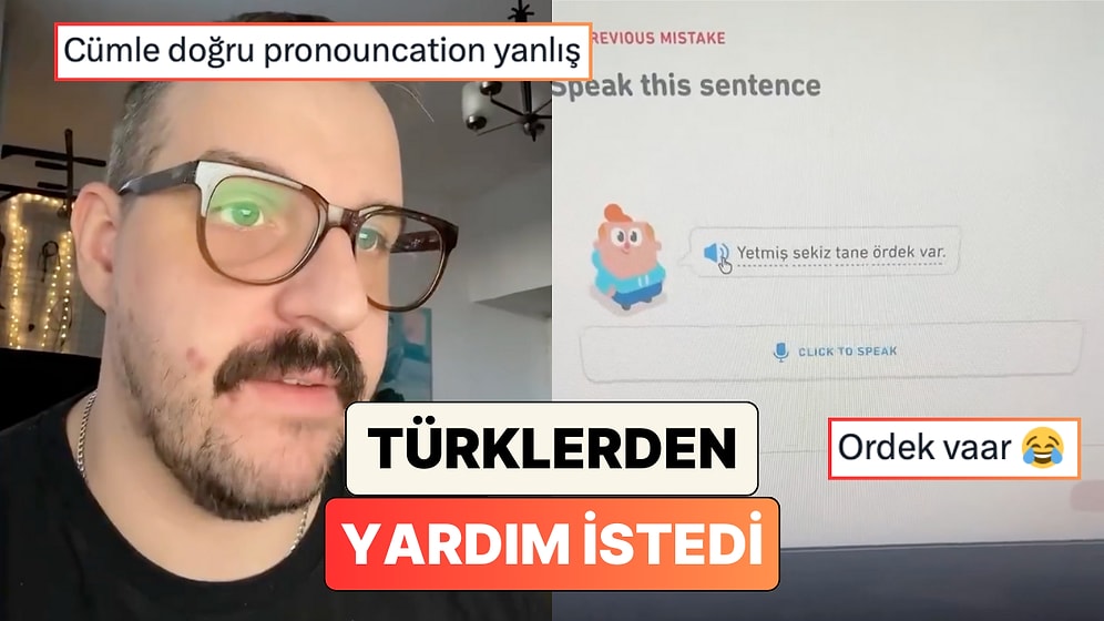 Dil Öğrenme Uygulamasıyla Türkçe Öğrenmeye Çalışan Bir Adam 2 Gündür Bölümü Geçemeyince Yardım İstedi