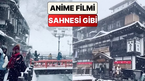 Kar Yağışının Etkisi Altına Giren Japonya'da Anime Filmlerini Aratmayan Görüntüler Beğeni Topladı