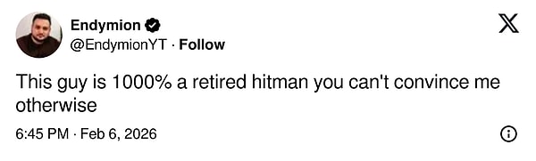 "Bu adam %100 emekli bir kiralık katil, beni aksi yönde ikna edemezsiniz"