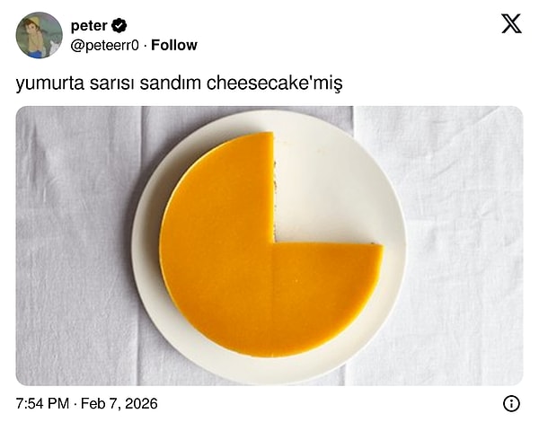 ÖSYM sandım, cheesecakemiş.