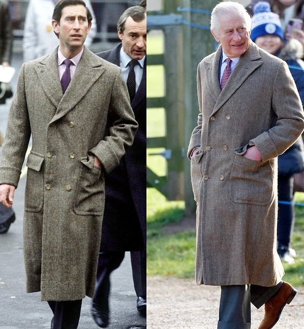 Hızla tüketilen moda trendlerinin hüküm sürdüğü bir dönemde, İngiltere Kralı III. Charles'ın tam 40 yıldır aynı paltoyu giymesi, son görüntülerle birlikte sosyal medyada yeniden gündeme geldi.