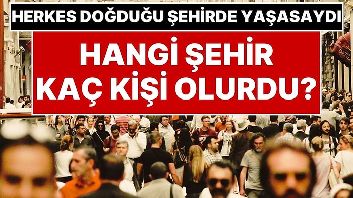 En Kalabalık Ne İstanbul, Ne İzmir Ne de Ankara! Herkes Doğduğu Şehirde Yaşasaydı Nüfus Dağılımı Nasıl Olurdu?