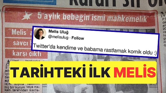 Örf ve Adetlere Uygun Bulunmamış! Tarihteki İlk 'Melis' Adı Koyulan Kişi Ortaya Çıktı