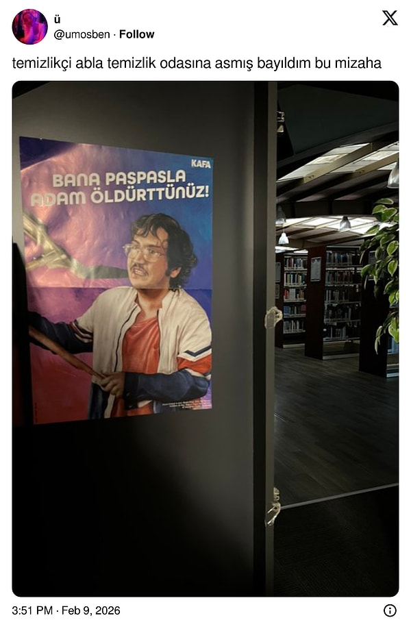 Veya mesaj göndermiş.