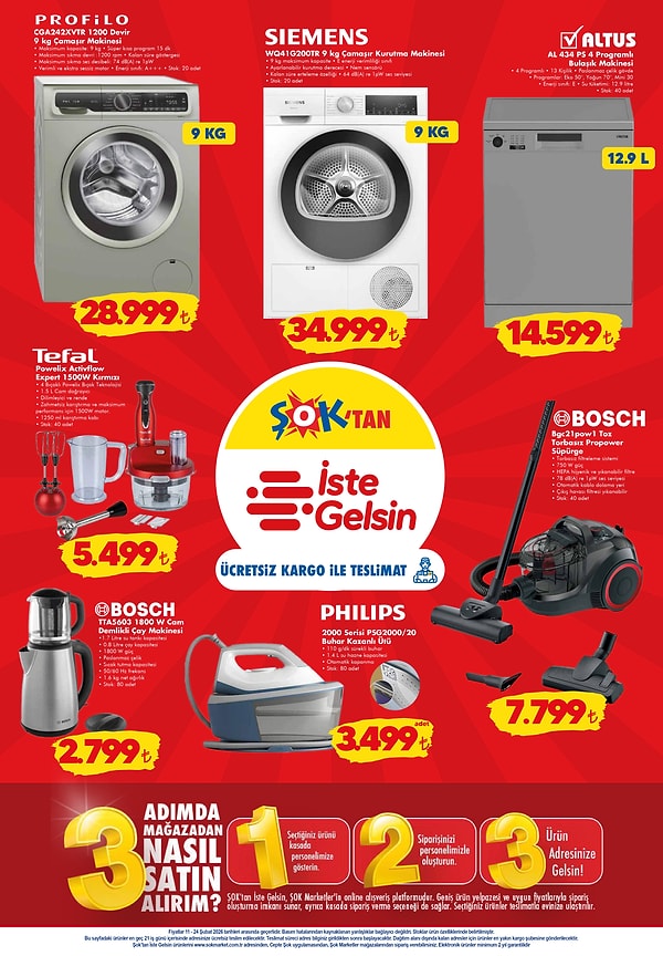 Profilo 1200 Devir 9 Kg Çamaşır Makinesi 28.999 TL