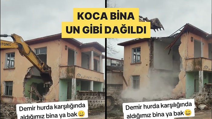 Demir Hurda Karşılığında Yıkım İşi Alan İnşaatçı Gördüğü Manzaraya İsyan Etti