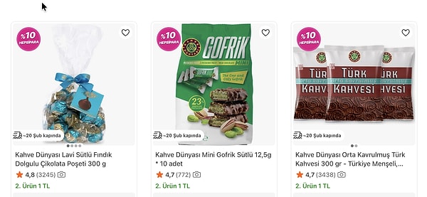 Kahve Dünyası seçili ürünlerde 2.si 1 TL fırsatında son gün!