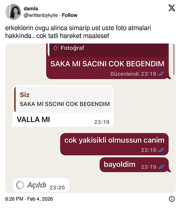 Erkeklere has olmayabilir.