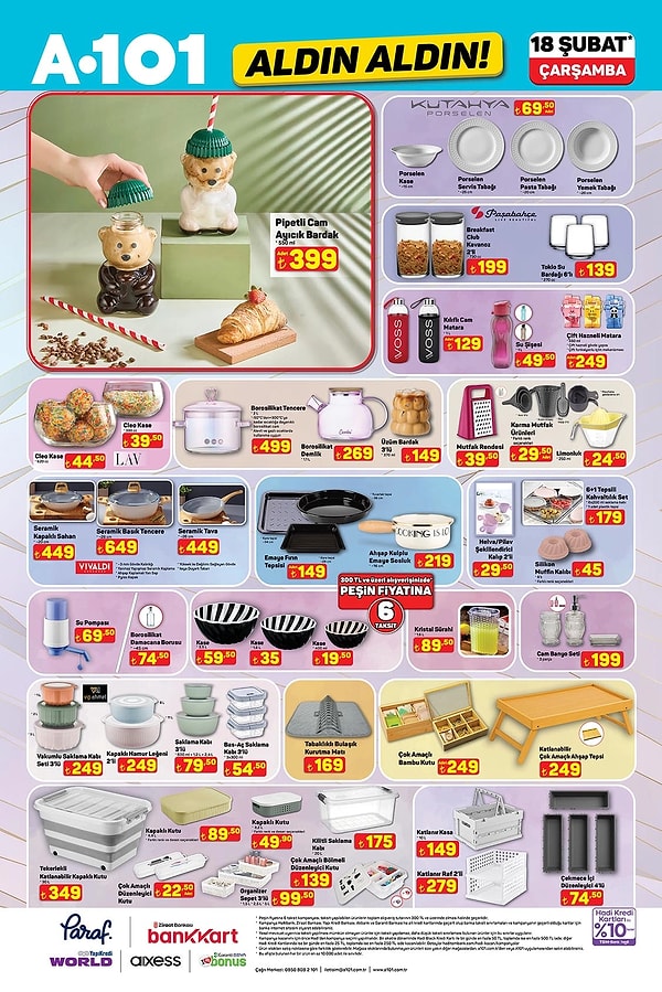 Pipetli Cam Ayıcık Bardak 399 TL