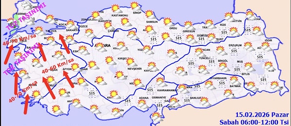 15 Şubat 2026 hava durumu: Bugün hava nasıl olacak?