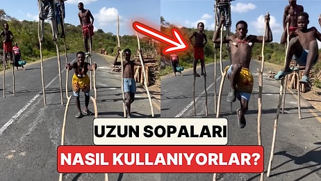 Uzun Sopaların Üzerinde Yürümeleri ile Bilinen Banna Kabilesi Üyeleri Sopalara Nasıl Çıktıklarını Gösterdi