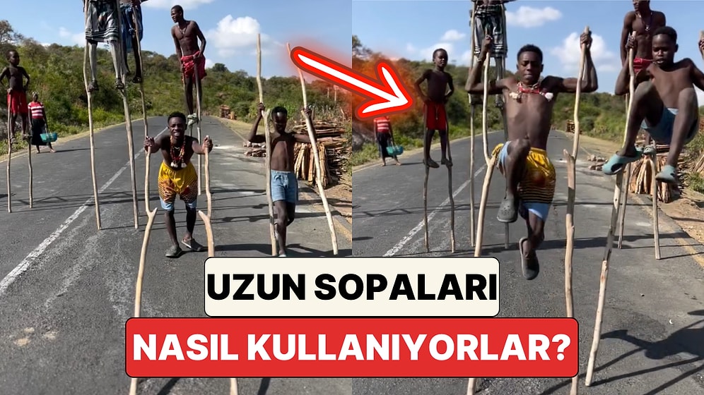Uzun Sopaların Üzerinde Yürümeleri ile Bilinen Banna Kabilesi Üyeleri Sopalara Nasıl Çıktıklarını Gösterdi