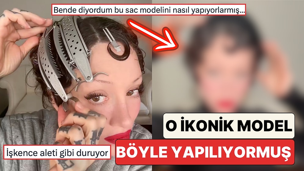 Bir Makyaj Sanatçısı 1920'lerin İkonik Saç Modeli İçin Kullanılan Apartı Denedi