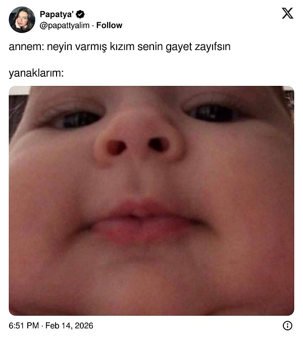 Yanaklar kilodan bağımsız artık kabul edelim.