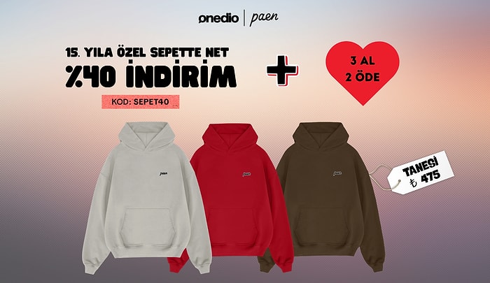 15. Yıla Özel Büyük Fırsat: Sepette %40 İndirim