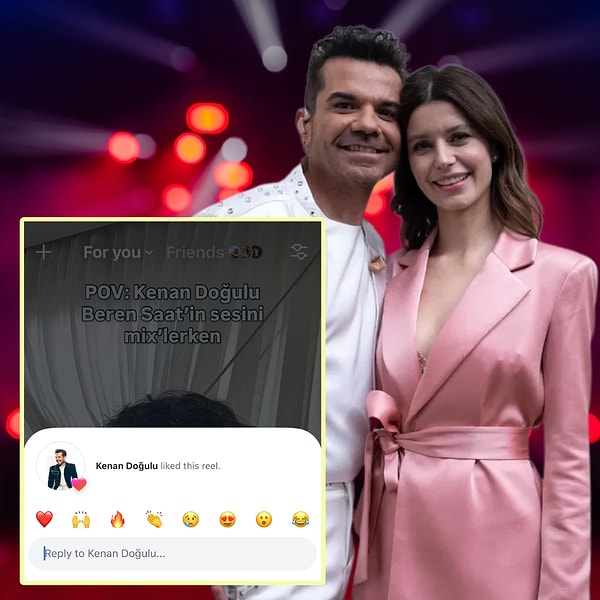 İşin ilginç ve komik olan tarafı ise Beren Saat'in eşi Kenan Doğulu'dan bu videoya gelen beğeni oldu!
