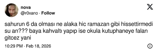 Pek çok kişiye göre kış sahurları erken bir kahvaltı hissi verdi.