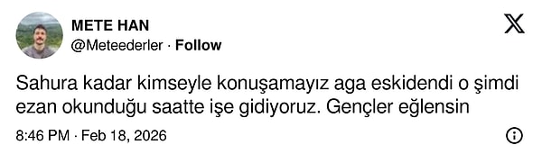Haliyle sahura kadar muhabbet, oyun, dizi film işleri de bitti.