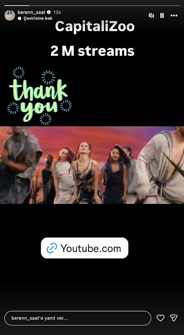 Beren Saat'in CapitaliZoo'su geçtiğimiz saatlerde 2 milyona ulaştı.