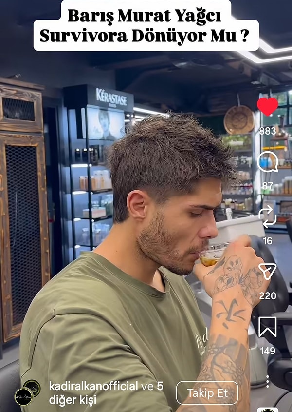 Barış Murat Yağcı'nın kuaförünün paylaşımı, Yağcı'nın Survivor'a döneceği iddialarını gün yüzüne getirdi.