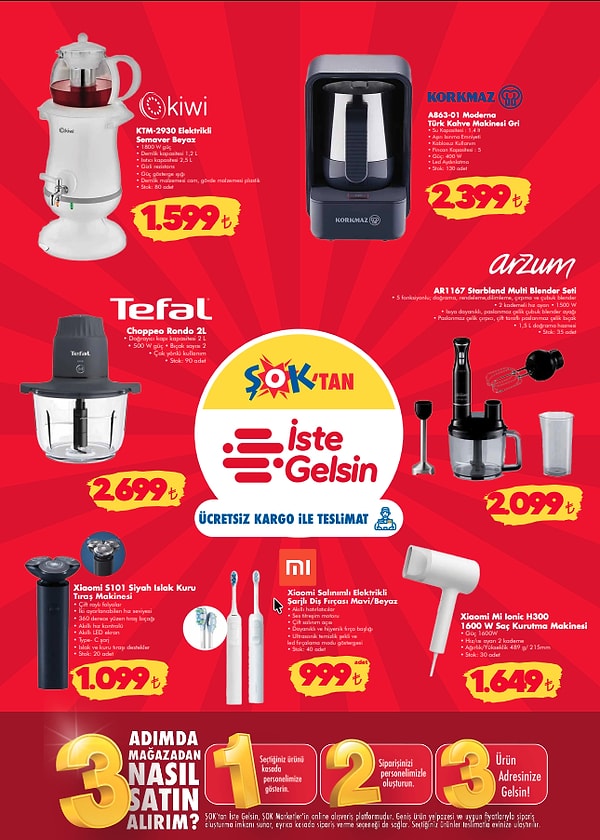 Kiwi Elektrikli Semaver 1.599 TL