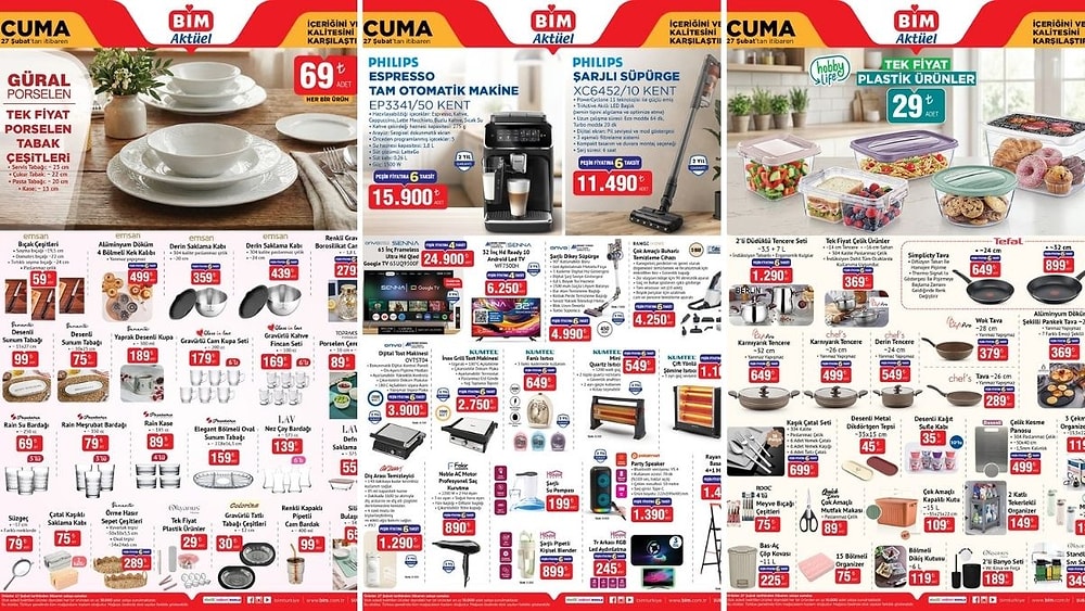 BİM'e Philips Tam Otomatik Kahve Makinesi Geliyor! 27 Şubat 2026 BİM Aktüel Ürünler İndirim Kataloğu
