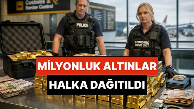 Hava Alanında Bulunan Milyonluk Altın Külçeler Halka Hediye Edildi