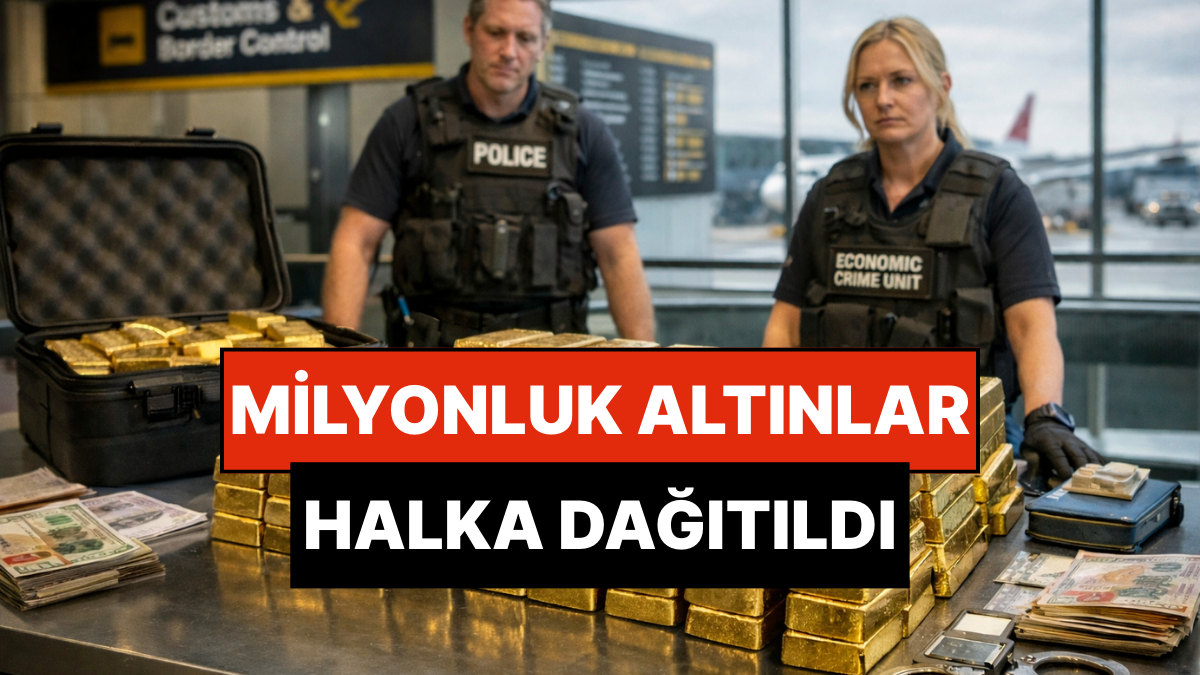 İngiliz Hava Alanında Bulunan Milyonluk Altın Külçeler Halka Hediye Edildi