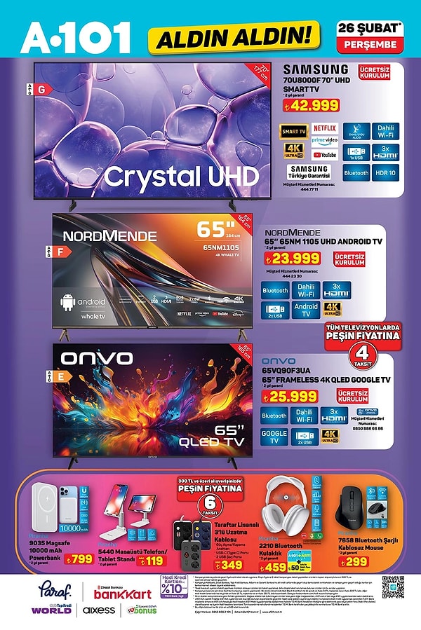 Samsung 70" UHD Smart Tv 42.999 TL