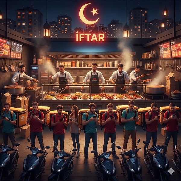 Ramazan'da online sipariş çılgınlığı. 1 saatte verilen yemek siparişi 1 milyon adete ulaştı.