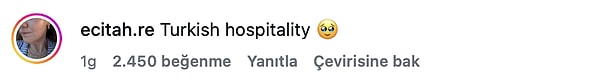 "Türk misafirperverliği 🥹"
