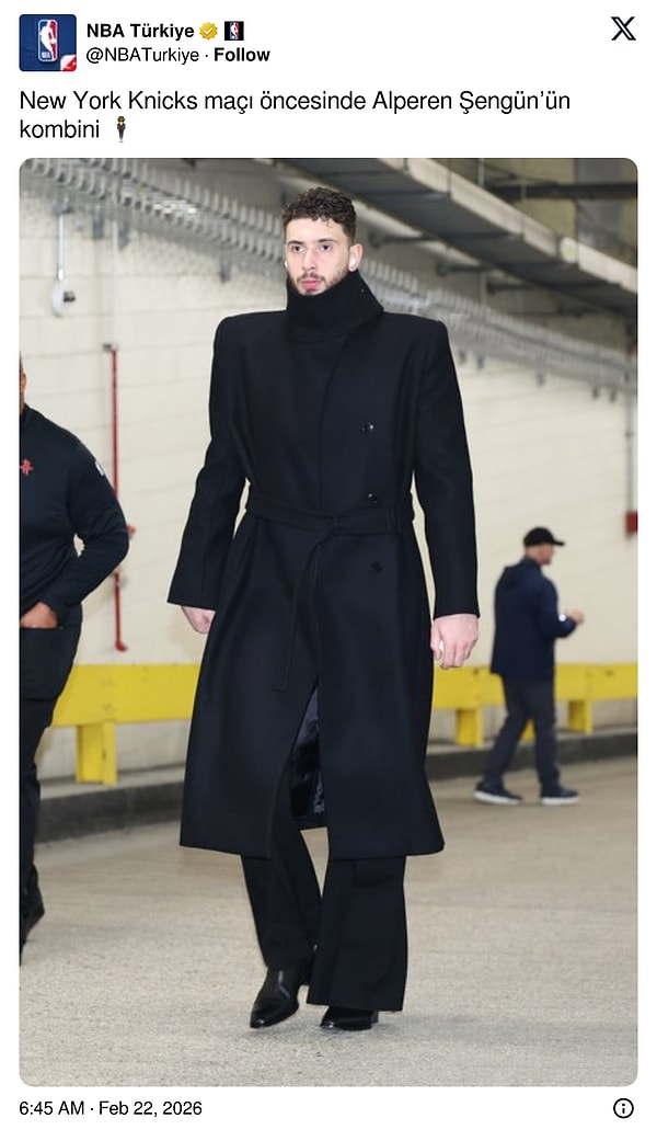 Alperen Şengün'ün New York Knicks maçı öncesindeki kombini paylaşıldı;