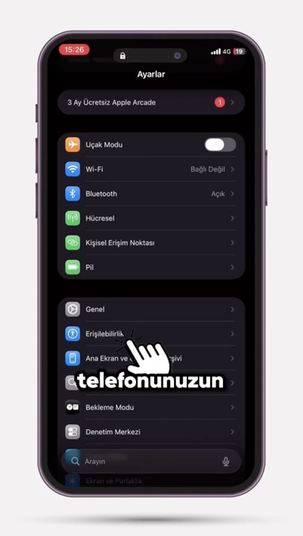 İçerik üreticisi, videonun devamında bu özelliği kapatmak isteyenler için adım adım yolu da anlattı: