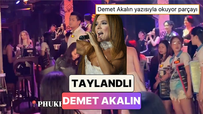 Phuket'te Bir Bara Giden Türk Turist Sahnede Karşılaştığı Taylandlı Demet Akalın’ı Paylaştı