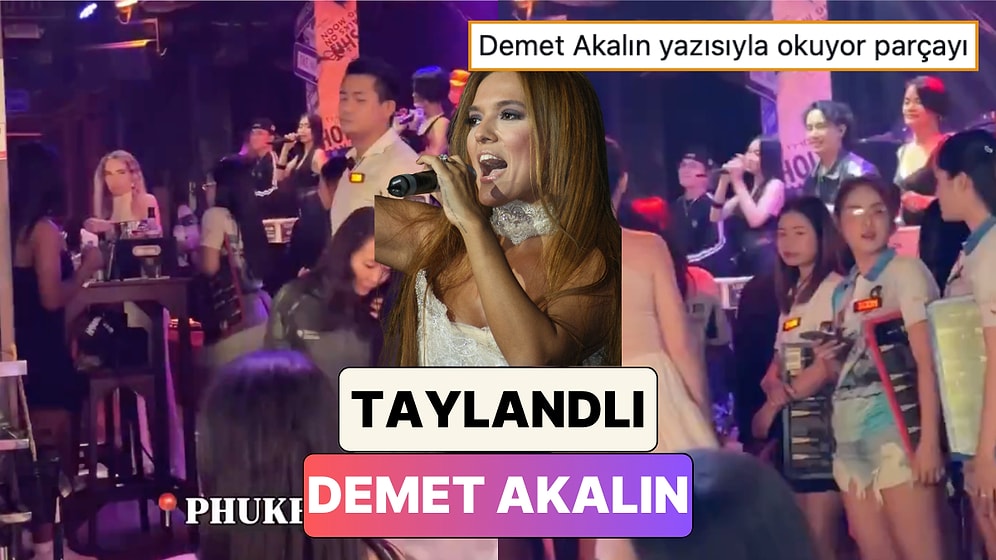 Phuket'te Bir Bara Giden Türk Turist Sahnede Karşılaştığı Taylandlı Demet Akalın’ı Paylaştı