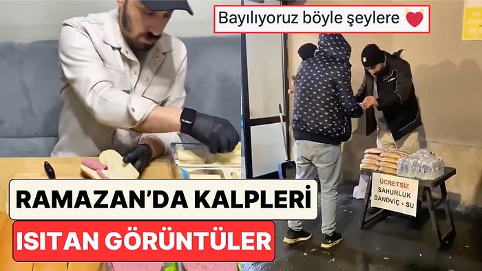 İstanbul'da Bir Adam Sahur Zamanı Acil Servisin Önünde Hazırladığı Sandviçleri Dağıttı