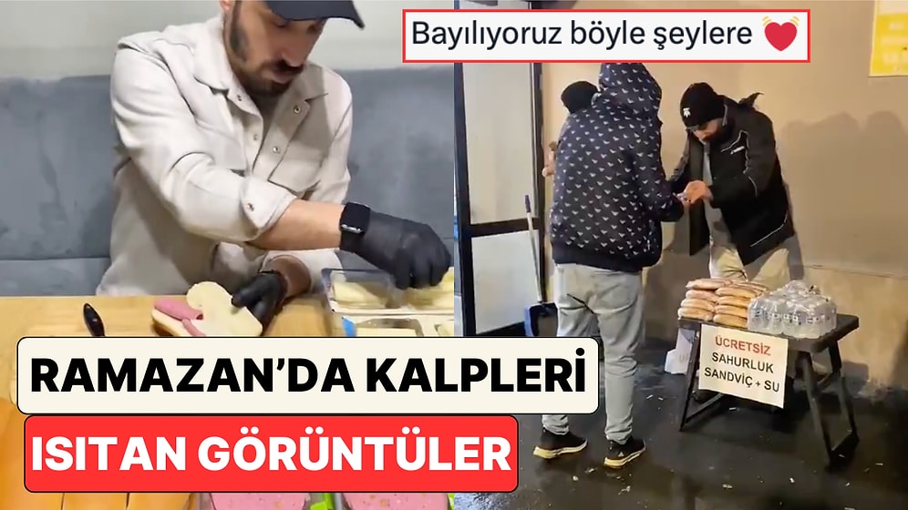 İstanbul'da Bir Adam Sahur Zamanı Acil Servisin Önünde Hazırladığı Sandviçleri Dağıttı