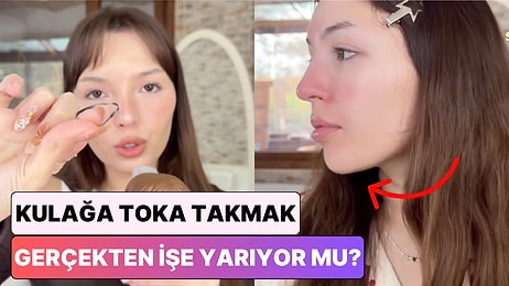 Bir İçerik Üreticisi Koreli Ünlülerin Kullandığı "Kulağa Toka Takma" Yöntemini Denedi