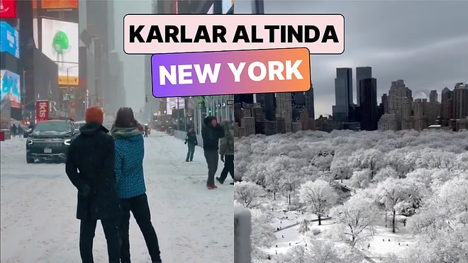 Kar Fırtınasının Ardından Beyaza Bürünen New York'ta Çekilen Görüntüler Beğeni Topladı