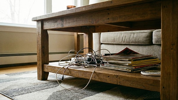 6. Orta sehpanın üstü tamam da alt raflarını da düzenliyor musun?