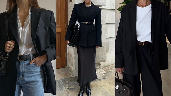 3. Siyah Blazer Ceket