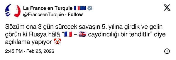 Fransa’nın paylaşımı