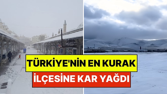 Türkiye'nin En Kurak Şehrine Lapa Lapa Kar Yağdı: Çiftçiler Bayram Etti