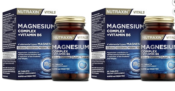 Sağlıklı yaşam desteği: Nutraxin Magnesium Complex ikili paket avantajı!
