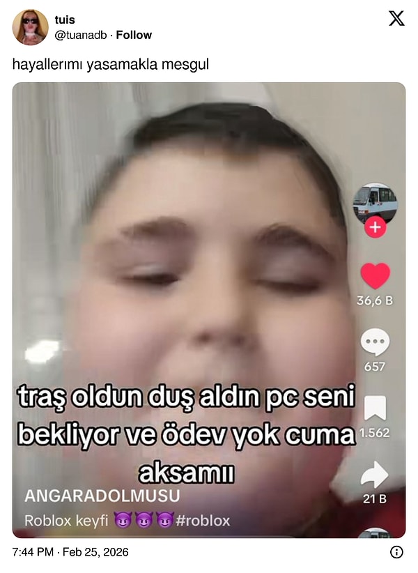 Özendik be çocuk...