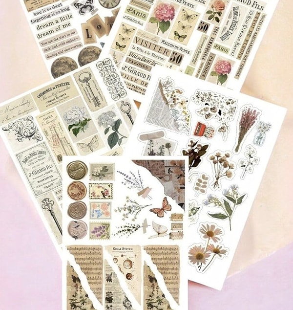 Anılarınızı ölümsüzleştirin: Vintage Temalı Sticker Paketi!