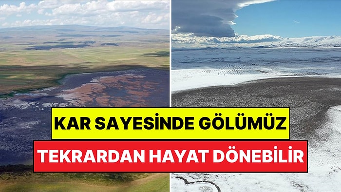 Tamamen Kuruyan Gölümüze Kar Müjdesi Geldi: 25 Santimetreye Ulaşan Kar